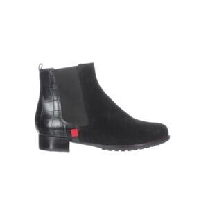 Womens Boots Marc Joseph  Union Sq Black Suede/Crocodile Chelsea  Size 6.5